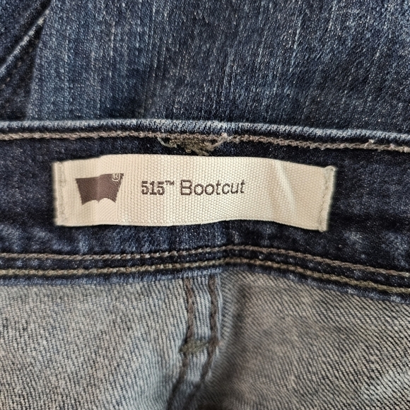 Levi's 515 bootcut darkwash stretch retro pockets classic women's jeans W32 L34 - Picture 6 of 8